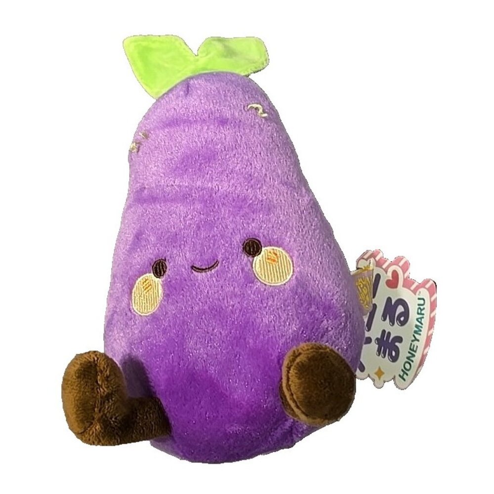 Edward the Eggplant 8" Plush Size Toy Plushie by Honeymaru Wink Wink NEW